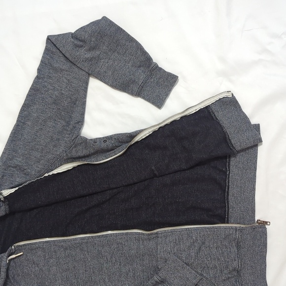 BDG Fleece Zip Hoodie Sweatshirt, Color Gray Size SP - Picture 6 of 15